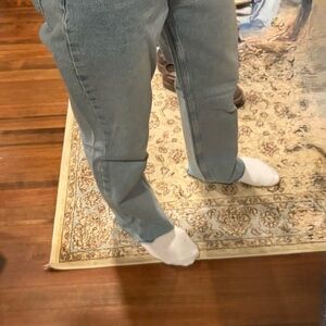 Zara Sky Blue Relaxed Jeans